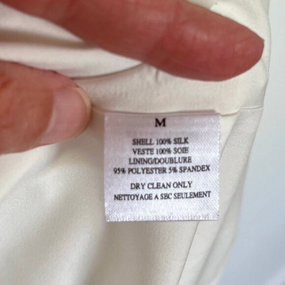 Designer! Brochu Walker Silk Sleeveless Button Up Dress | Size M - Picture 10 of 10